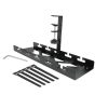 ACT Under-desk cable management tray with clamp mount 40cm Black