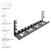 ACT Under-desk extendable cable management tray with clamp mount 43 - 72cm Black
