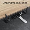 ACT Under-desk extendable cable management tray with clamp mount 43 - 72cm Black