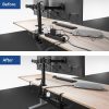 ACT Under-desk extendable cable management tray with clamp mount 43 - 72cm Black