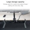 ACT Under-desk extendable cable management tray with clamp mount 43 - 72cm Black