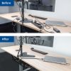 ACT Under-desk cable management tray 40cm Black