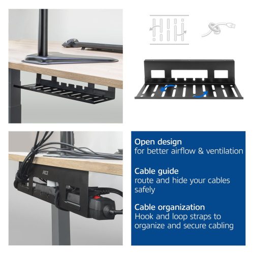 ACT Under-desk cable management tray 40cm Black