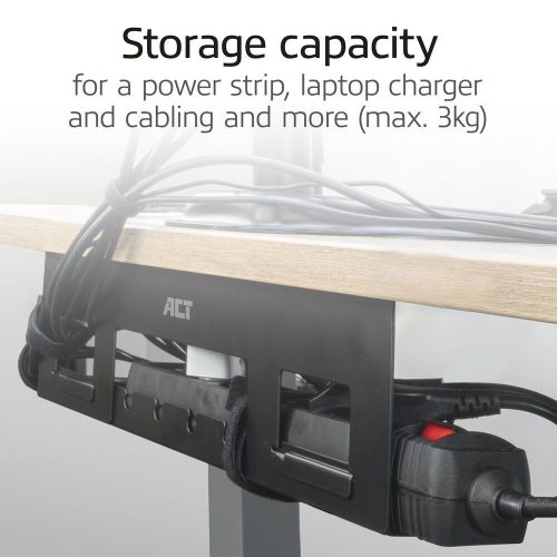 ACT Under-desk cable management tray 40cm Black