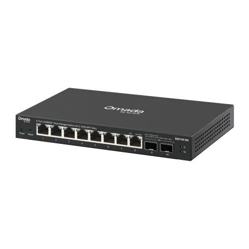 TP-Link ES206XPP-M2 Omada 8-Port 2.5G BASE-T Easy Managed Switch with 2 10GE SFP+ Slots