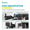 Digitus Dynamic DN-37101 19" 7U Falra szerelhető Rackszekrény Black