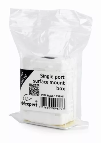 Gembird CAT5E FTP single port surface mount box White