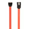 Gembird SATA3 10cm data cable with 90 degree bent connector metal clips Red
