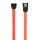 Gembird SATA3 10cm data cable with 90 degree bent connector metal clips Red