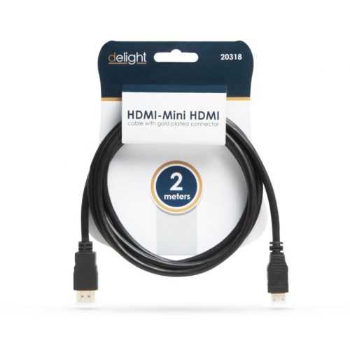 Delight HDMI kábel HDMI M - mini HDMI M 2m Black