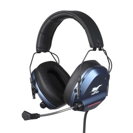 KONIX - DRAKKAR PC Skyfighter One 2.0 Fejhallgató Vezetékes Gaming Stereo Mikrofon, Kék-Fekete