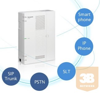 Panasonic KX-HTS32NE, 4 FXO / 8 FXS 6 IP-Tr/ 12 SIP-Ext, Router, WLAN, 4 ch DISA