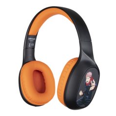   KONIX - JUJUTSU KAISEN 2.0 Fejhallgató Bluetooth Vezeték Nélküli Gaming Stereo Mikrofon, Fekete-Narancs