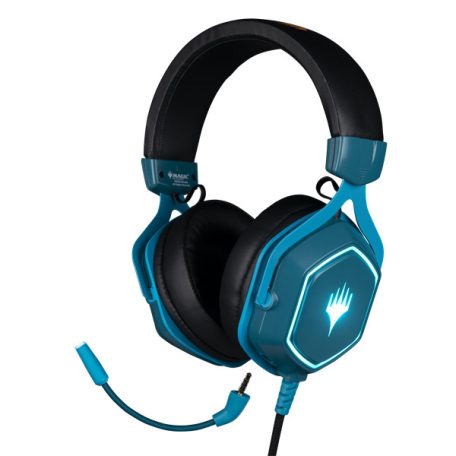 KONIX - MAGIC THE GATHERING 7.1 Fejhallgató Vezetékes Gaming Stereo Mikrofon, Kék-Fekete