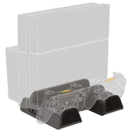 KONIX - MYTHICS PS4 Konzol hűtő + Töltő állomás + Játék tartó, Fekete