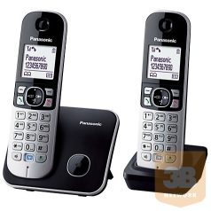   Panasonic KX-TG6812PDB, DUO kulcskereső komp, háttérzaj csökk., bővíthető hordozható Dect telefon, MAGYAR MENÜ