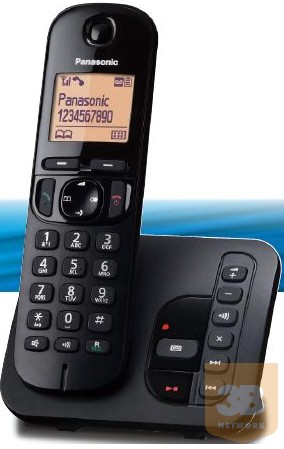 Panasonic KX-TGC220PDB, DECT 1,6" LCD, kihang, 50 szám, hívblokk, gyorstárcs, fali, üzrögz.18perc