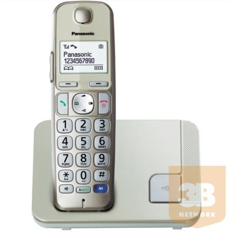 Panasonic KX-TGE210PDN, DECT1,8" LCD nagy betűk, nagy gombok. hallókészkomp. 150 szám