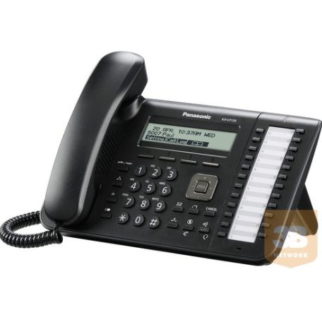 Panasonic KX-UT133NE, SIP telefon, PoE, 3 soros,24+4 gomb, 2x10/100, 4 SIP, háttérvil, EHS