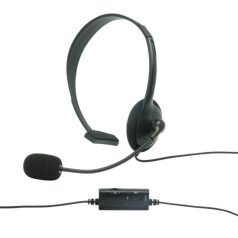   KONIX - MYTHICS PS4 Fejhallgató PS-100 Vezetékes Gaming Mono Mikrofon, Fekete