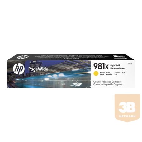 HP L0R11A Tintapatron HP 981X sárga 10 000 pg HP PageWide Enterprise 556/586