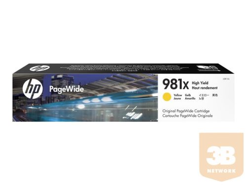 HP L0R11A Tintapatron HP 981X sárga 10 000 pg HP PageWide Enterprise 556/586