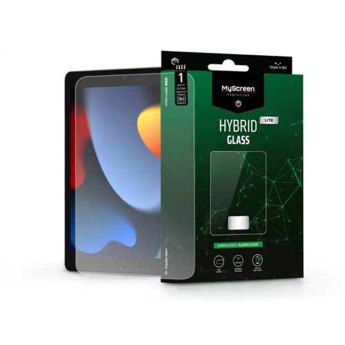 MYSCREEN PROTECTOR APPLE IPAD 10.2 (2019/2020/2021) RUGALMAS ÜVEG KÉPERNYŐVÉDŐ FÓLIA - HYBRID GLASS LITE - TRANSPARENT