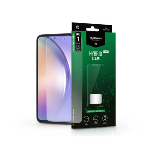 MYSCREEN PROTECTOR SAMSUNG SM-A546 GALAXY A54 5G RUGALMAS ÜVEG KÉPERNYŐVÉDŐ FÓLIA - HYBRID GLASS LITE - TRANSPARENT