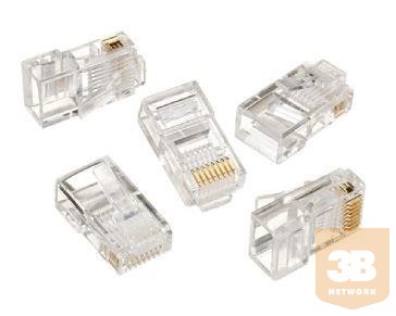 Gembird LAN modular plug 8P8C for solid cable cat. 5e, 30U'' (10 pcs)