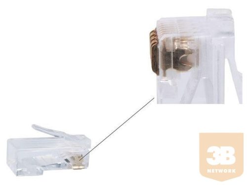 Gembird LAN modular plug 8P8C for solid CAT6 LAN cable, 30U''