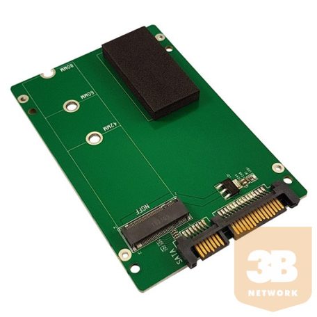 ADA LC Power SATA > M.2 SSD átalakító kártya - LC-ADA-M2-NB-SATA