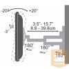 TVL SBOX LCD-443 23"-55" dönthető, forgatható dupla karos fali konzol