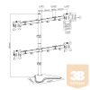 SBOX LCD-F048 Asztali kvadupla monitor tartó konzol, dönthető, forgatható, 13"-27", 100x100, max 8 kg