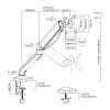 SBOX LCD-S012-2 Asztali konzol, DESKTOP MOUNT (17-32", max. 9 kg, max.VESA: 100x100 mm)