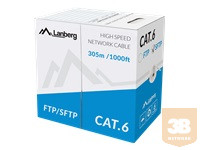 LANBERG LCS6-11CU-0305-S Lanberg SFTP fali kábel CU, cat. 6, 305m, gray