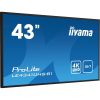 iiyama Prolite 18/7 IPS LFD, 42.5" LE4341UHS-B1, 3840x2160, 16:9, 350cd/m2, 8ms, VGA/HDMI/USB/Ethernet