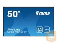 IIYAMA LE5041UHS-B1 50inch 3840x2160 4K UHD VA panel 2percent Haze Landscape mode Speakers 2x 10W VGA 3x HDMI 350cd/m