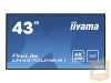 IIYAMA LH4370UHB-B1 43inch VA Super Slim 4K UHD Landscape or Portrait 4000:1 700cd/m2 2xHDMI USB LAN RS232 Android 9 OS