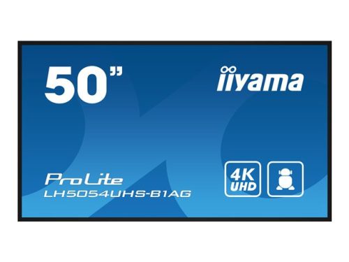 IIYAMA LH5054UHS-B1AG 50inch 3840x2160 LCD UHD SDM-L VA panel Haze 25precent 500cd/m2 Landscape and Portrait Signal FailOver