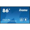 iiyama Prolite  IPS LFD 85.6" LH8654UHS-B1AG, 3840x2160, 16:9, 500cd/m2, 8ms, DVI/VGA/HDMI/DP/USB/LAN, fekete, pivot