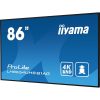 iiyama Prolite  IPS LFD 85.6" LH8654UHS-B1AG, 3840x2160, 16:9, 500cd/m2, 8ms, DVI/VGA/HDMI/DP/USB/LAN, fekete, pivot