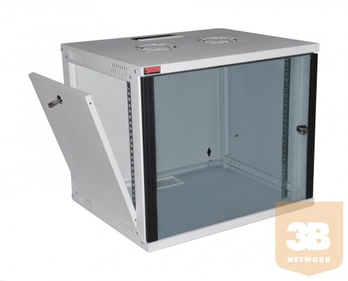 LANDE LN-EUBOX12U5445-LG-1 EURObox 12U 540x450 fali rack szekrény 19" RAL7035 szürke