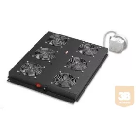   LANDE LN-FAN-THM-6FSR-BL Ventilátor egység Álló szerver rack szekrényhez 6 ventilátor Termosztáttal RAL9005 fekete
