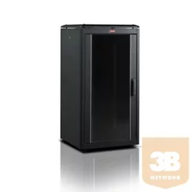   LANDE LN-FS22U6060-BL-111 DYNAmic 22U 600x600 álló rack szekrény 19" RAL9005 fekete