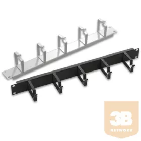   LANDE LN-KDG-YKD-1UKN-BL Kábelrendező 1U horizontális gyűrűspanel (5) RAL9005 fekete