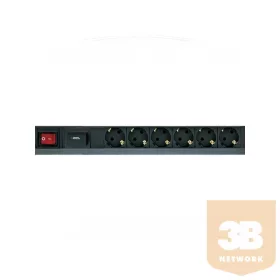   LANDE LN-PRZ-AKK-1U6P-SC Hálózati elosztó 1U túlfeszültség védelemmel 6 x DIN49440