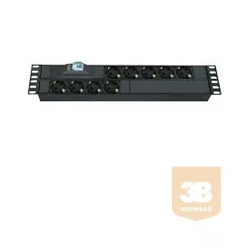   LANDE LN-PRZ-SGT-2U9P-SC Hálózati elosztó 2U 1x16A kismegszakító 9 x DIN49440