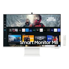   SAMSUNG Smart VA monitor 27" M80C, 3840x2160, 16:9, 400cd/m2, 4ms, HDMI/2xUSB/USB-C/WiFi/BT, Pivot, hangszóró&kamera