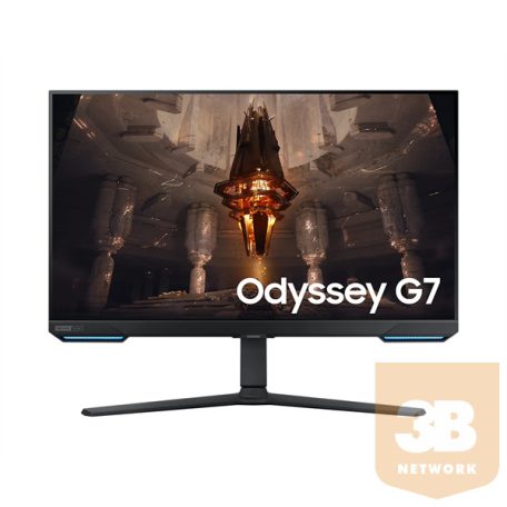 SAMSUNG Gaming 144Hz IPS monitor 32" G70B, 3840x2160, 16:9, 350cd/m2, 1ms, DP/2xHDMI/2xUSB/LAN/WiFi/BT, Pivot, hangszóró