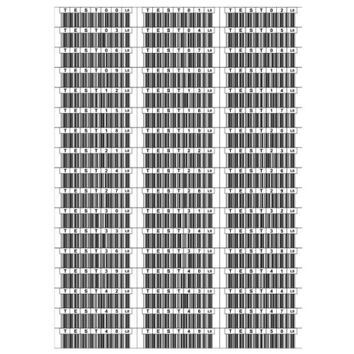 IBM Adatkazetta - LTO (5/6/7/8/9) BAR CODE (Matrica) (50 db) - Adott tartományba nyomtatva! (fekete/fehér)